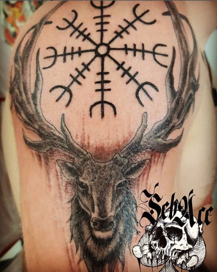 cerf viking tattoo strasbourg la robertsau