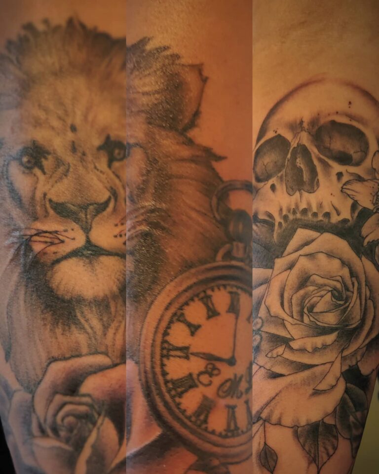 lion skull tattoo Strasbourg la robertsau